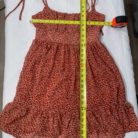 (E-148)Princess Polly Floral Mini Dress Size US 6 | Tie Strap Smocked Fit & - Picture 8 of 8